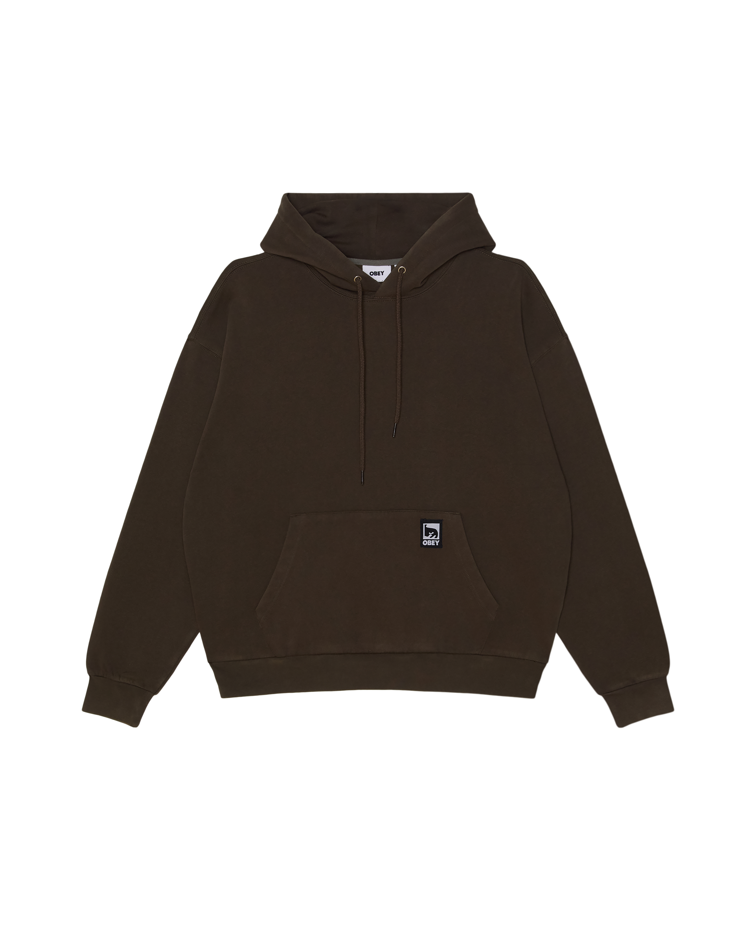 Obey Post Hood Dusty Black Olive Herren Hoodie braun
